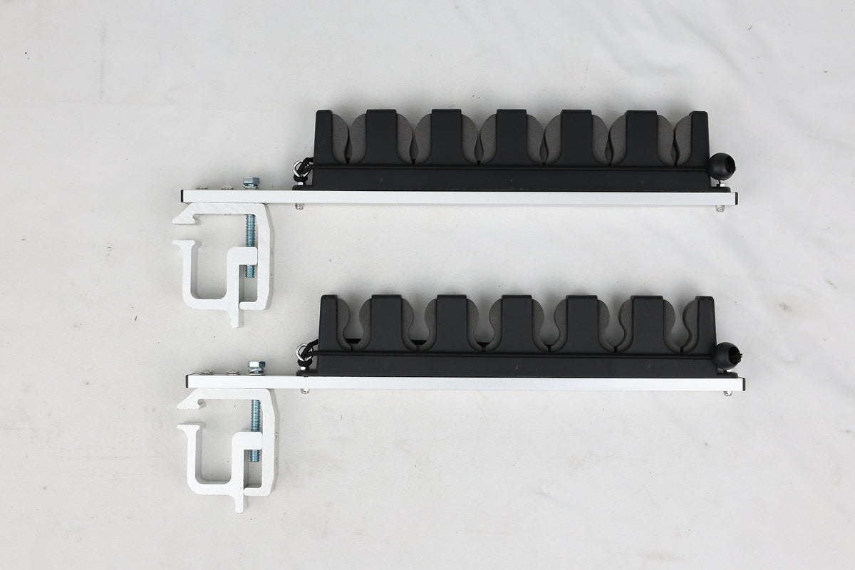 Heavy-Duty Aluminum 6-Rod Truck Bed Fishing Rod Rack Mount Vertical & Horizontal