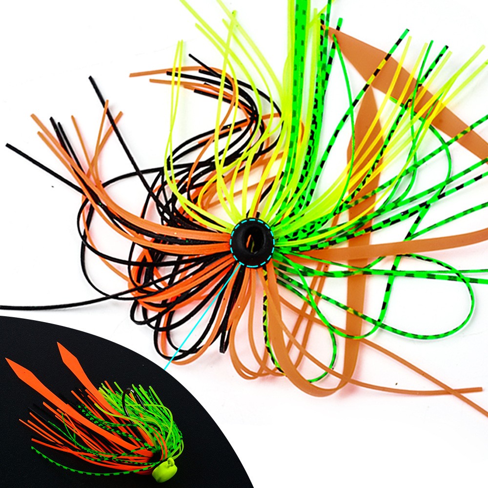 20 Pack Silicone Fishing Lure Skirts for Spinnerbaits & Jigs - Replacement Set