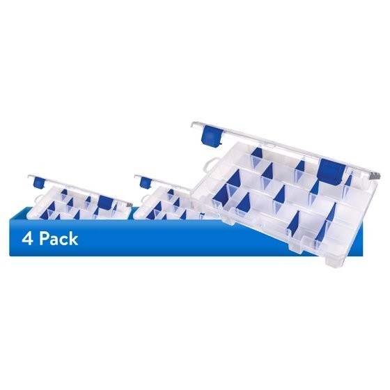 Outdoor Storage Box with Anti-Corrosion Technology, 24 Compartments, Portable Tackle Organizer