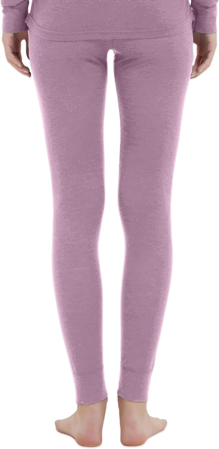 Women's Merino Wool Base Layer Pants - Midweight Thermal Long Johns