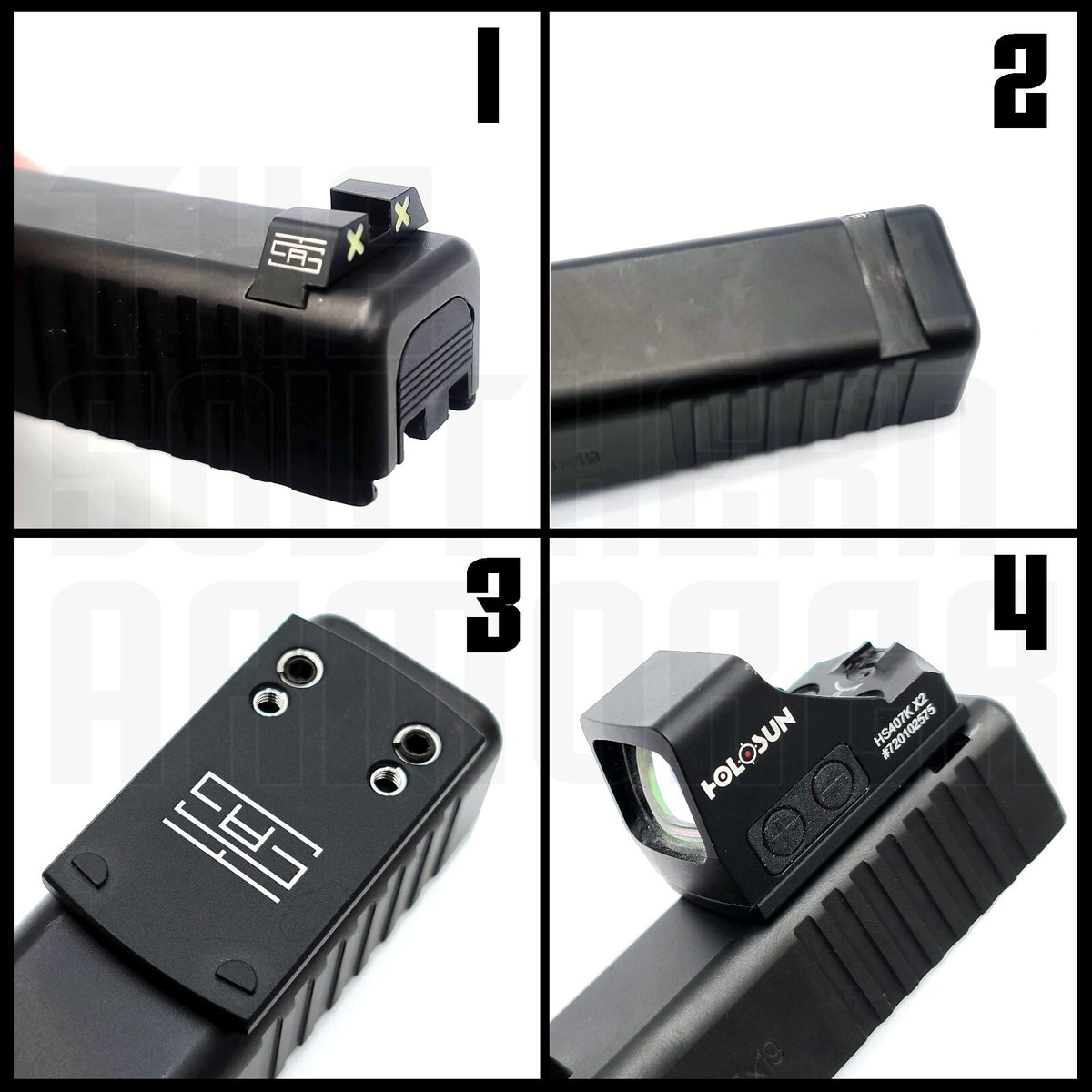 Rear Sight Dovetail Mount Plate for Red Dot Optics 407K 507K RMSc