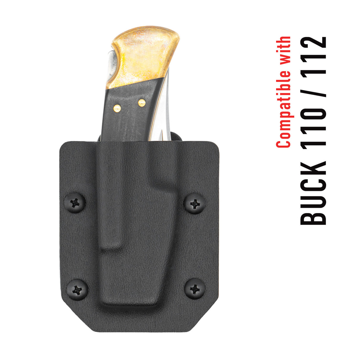 Kydex Sheath for Buck 110/112 Folding Knife - USA Made, Adjustable Carry Angle