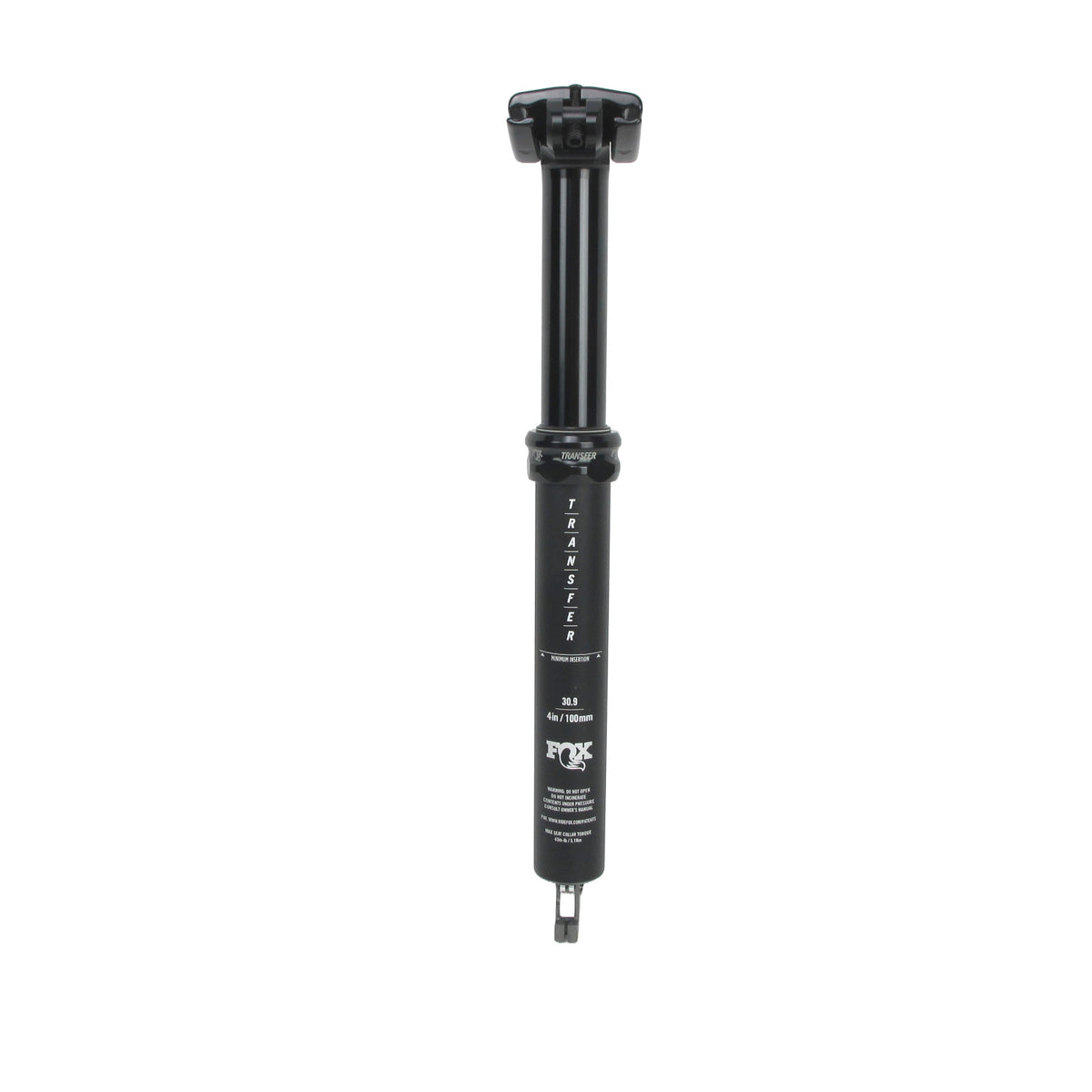 Cycling Dropper Seatpost 30.9mm, 100mm Travel, Black Anodized - Performance Elite