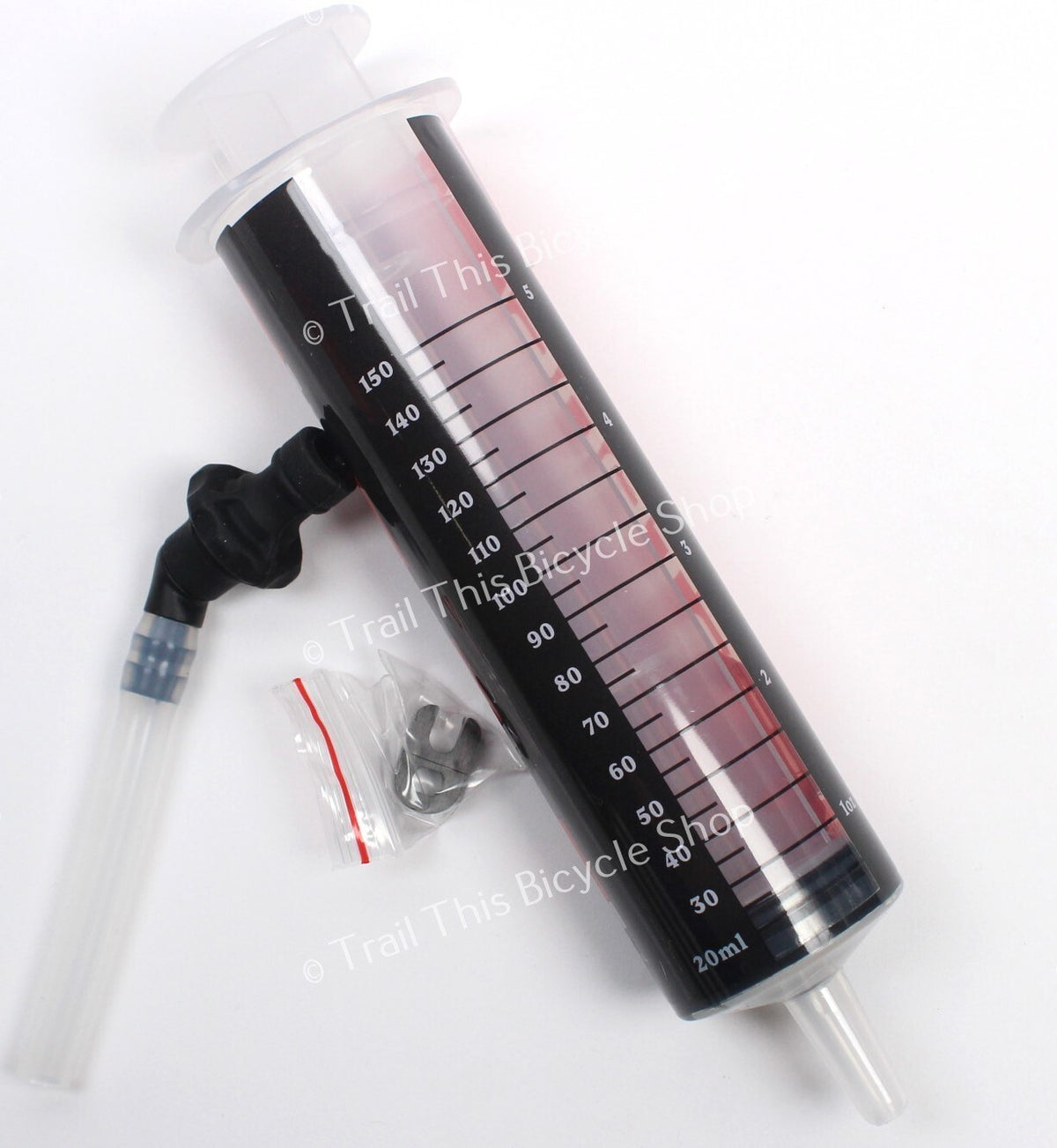 Tubeless Bike Tire Sealant Injector Syringe 5oz - Presta & Schrader Compatible
