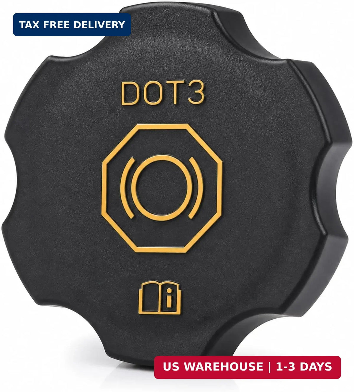 Brake Fluid Cap Replacement for GMC, Chevrolet, Cadillac | DOT3 Master Cylinder Cover