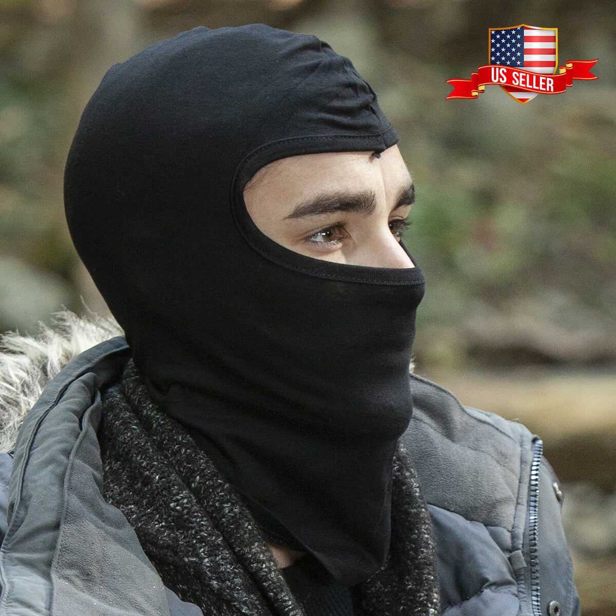 Full Face Cotton Ski Ninja Mask Balaclava Head Cover for Winter Sports