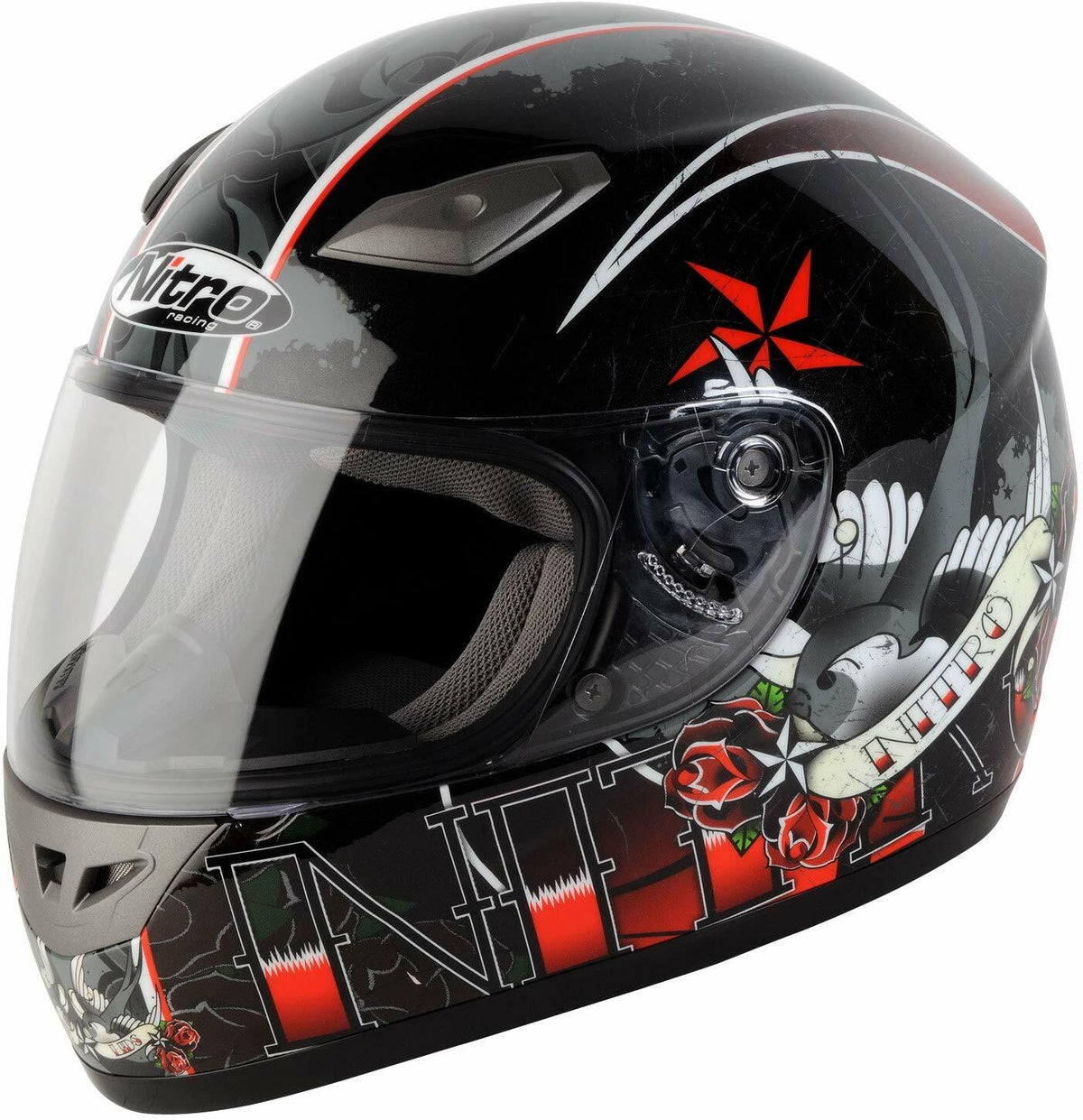 Full Face Motorcycle Helmet DOT Approved Street Helmet with Interchangeable Visor