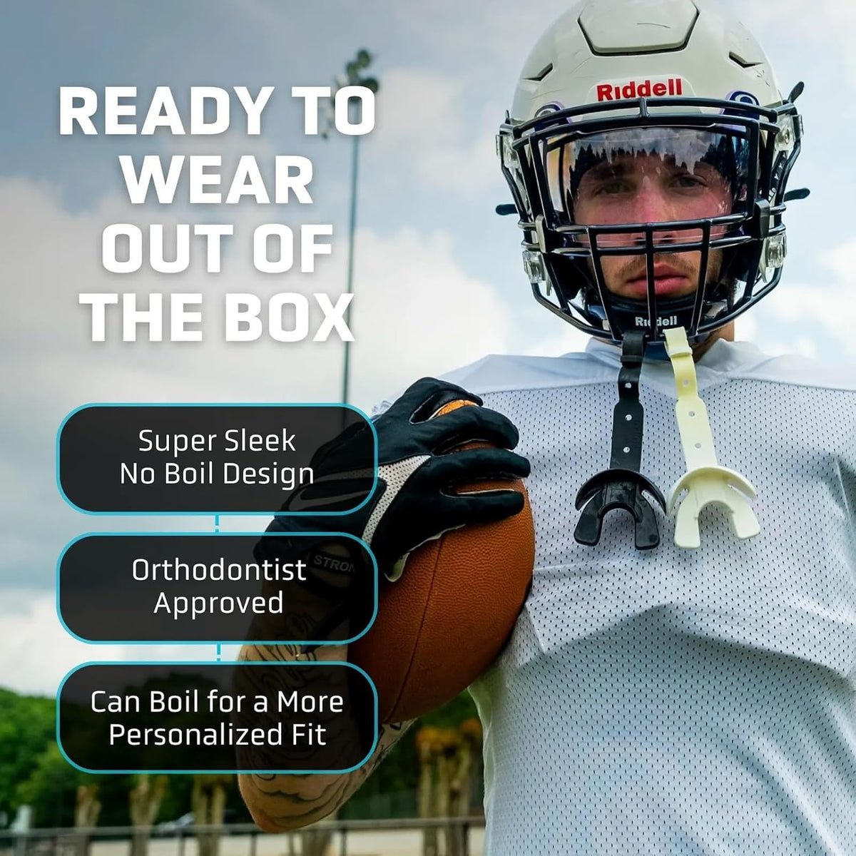 Double Guard Mouthguard for Football, Lacrosse, MMA, Boxing - Custom Fit & Breathable