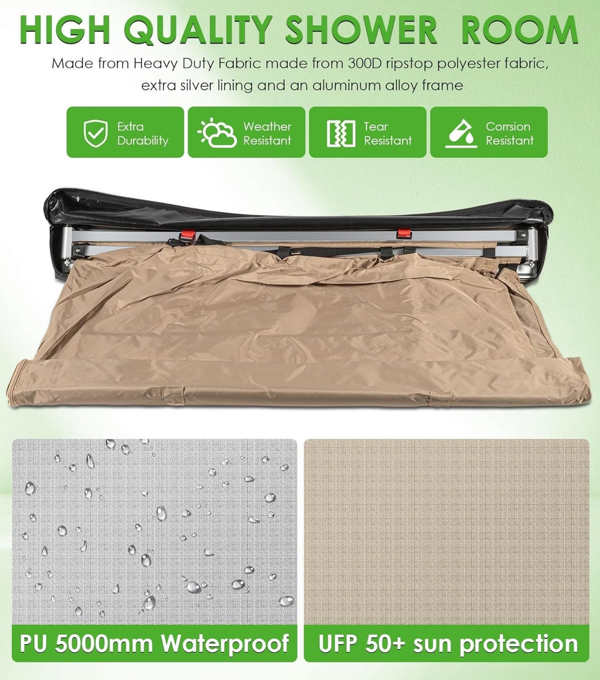 Portable Car Shower Tent Privacy Shelter for Camping & Overland Vehicles