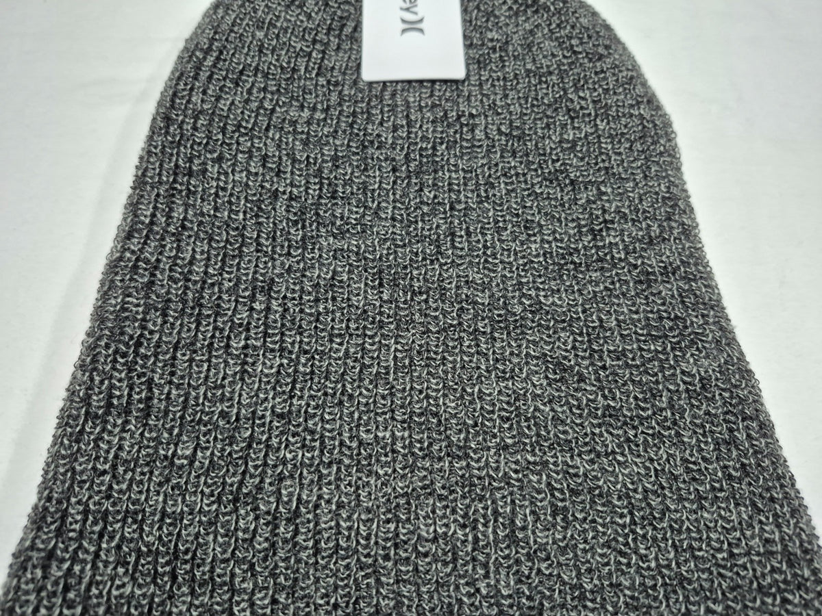 Unisex Gray Beanie Hat - Hurley Icon Logo Park City Cuffed Winter Cap