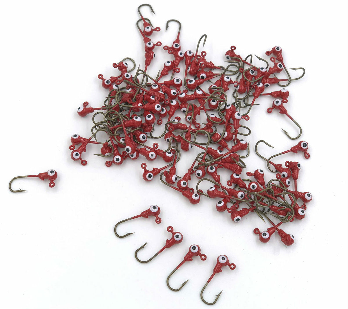 Fishing Jig Heads 50 Pack - Sharp, Durable Artificial Lures for Crappie & Bass