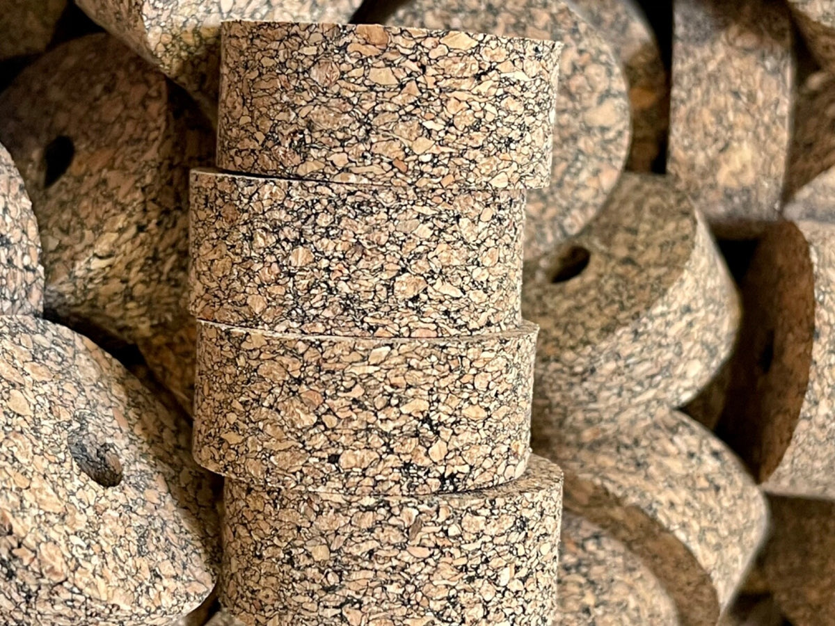 Premium Burl Cork Rings 1/4" x 1/2" x 1/4" - Durable Hybrid Material