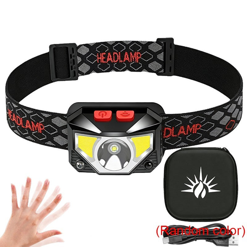 Rechargeable LED Headlamp with Red White Light Modes Waterproof Camping Light