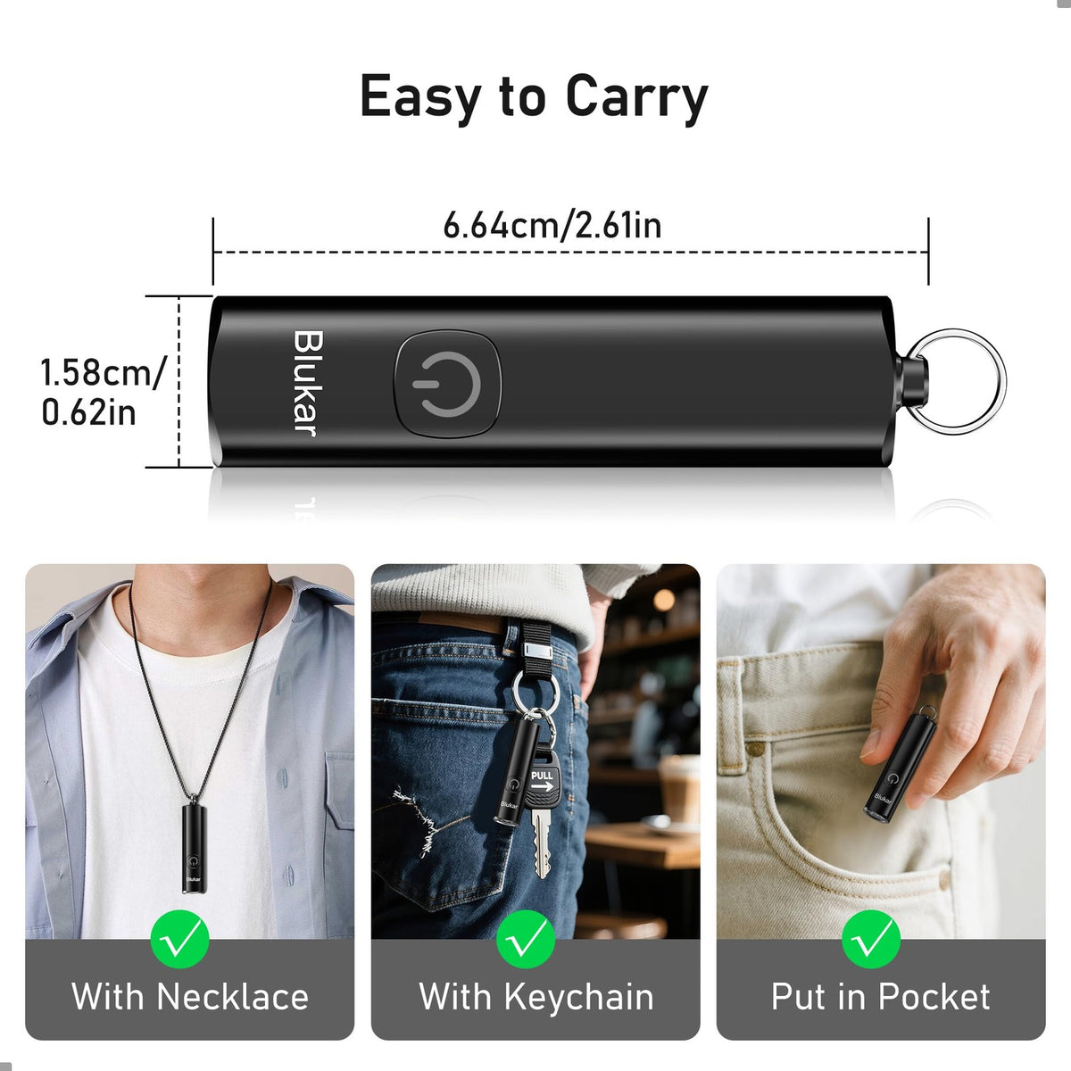 Rechargeable Mini Keychain Flashlight - Portable LED Torch, 360 Lumens