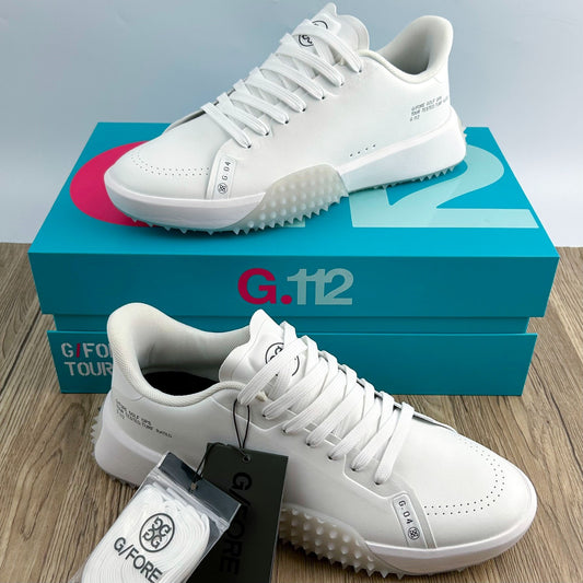 Men's Waterproof Golf Shoes Seamless PU Leather Sneakers Low Profile Traction
