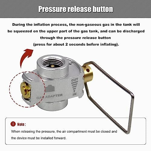 Portable Gas Canister Refill Adapter for Backpacking Fuel Transfer