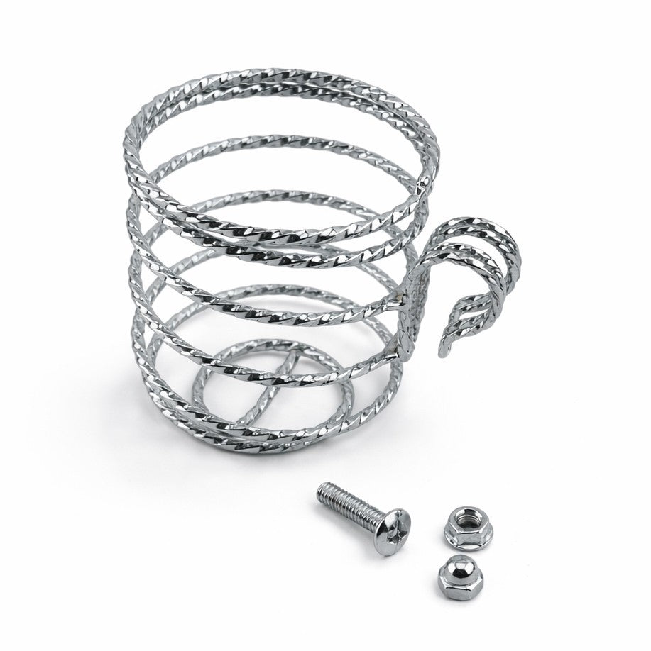 Lowrider Square Twisted Steel Bicycle Cup Holder Chrome Cruiser Bike Accessory