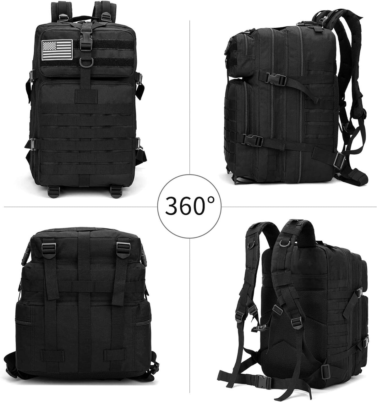 Military Tactical Backpack 30L/45L Molle Assault Bag for Camping Hiking Survival