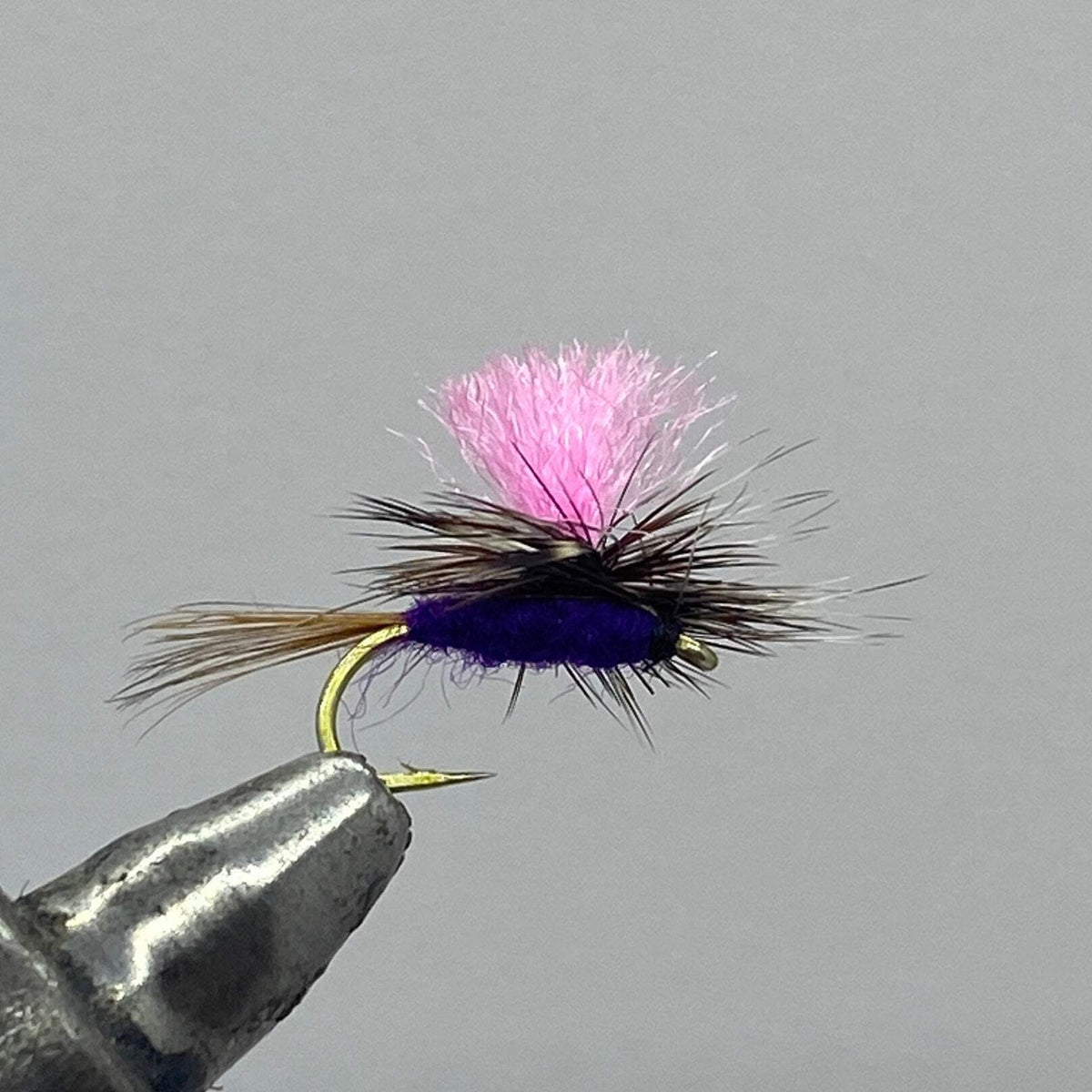 Set of 12 Hi-Vis Parachute Purple Haze Dry Flies for Fly Fishing - Strike Fly Company