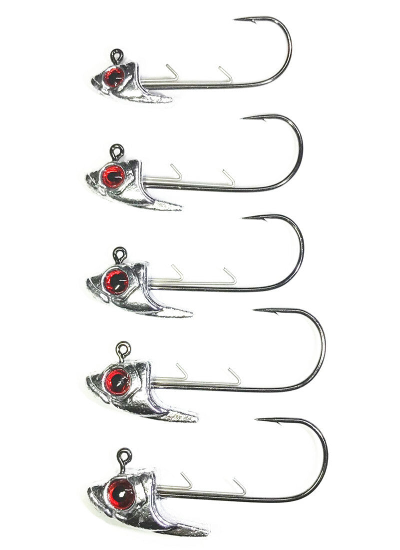 Artificial Fishing Jig Heads for Swimbaits - Multiple Weights & Hooks