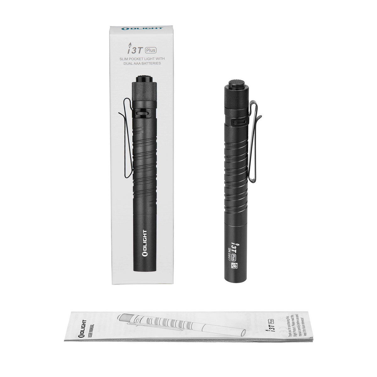 LED Pocket Flashlight 250 Lumens, Compact EDC Light with 2 AAA Batteries