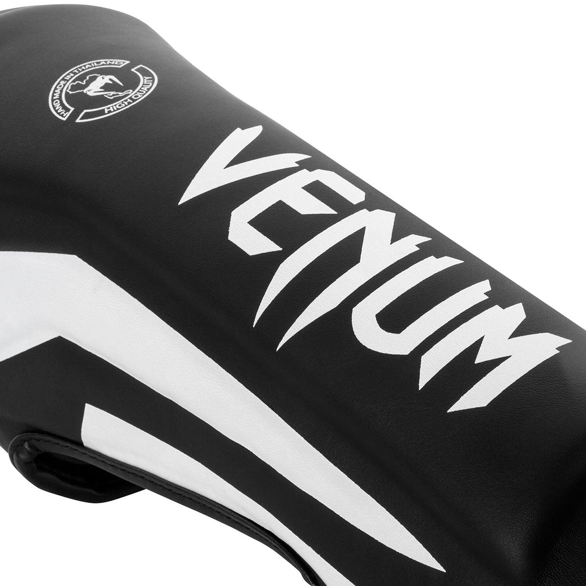 Lightweight MMA Shin Guards for Standup Fighting - Black & White, Multiple Sizes