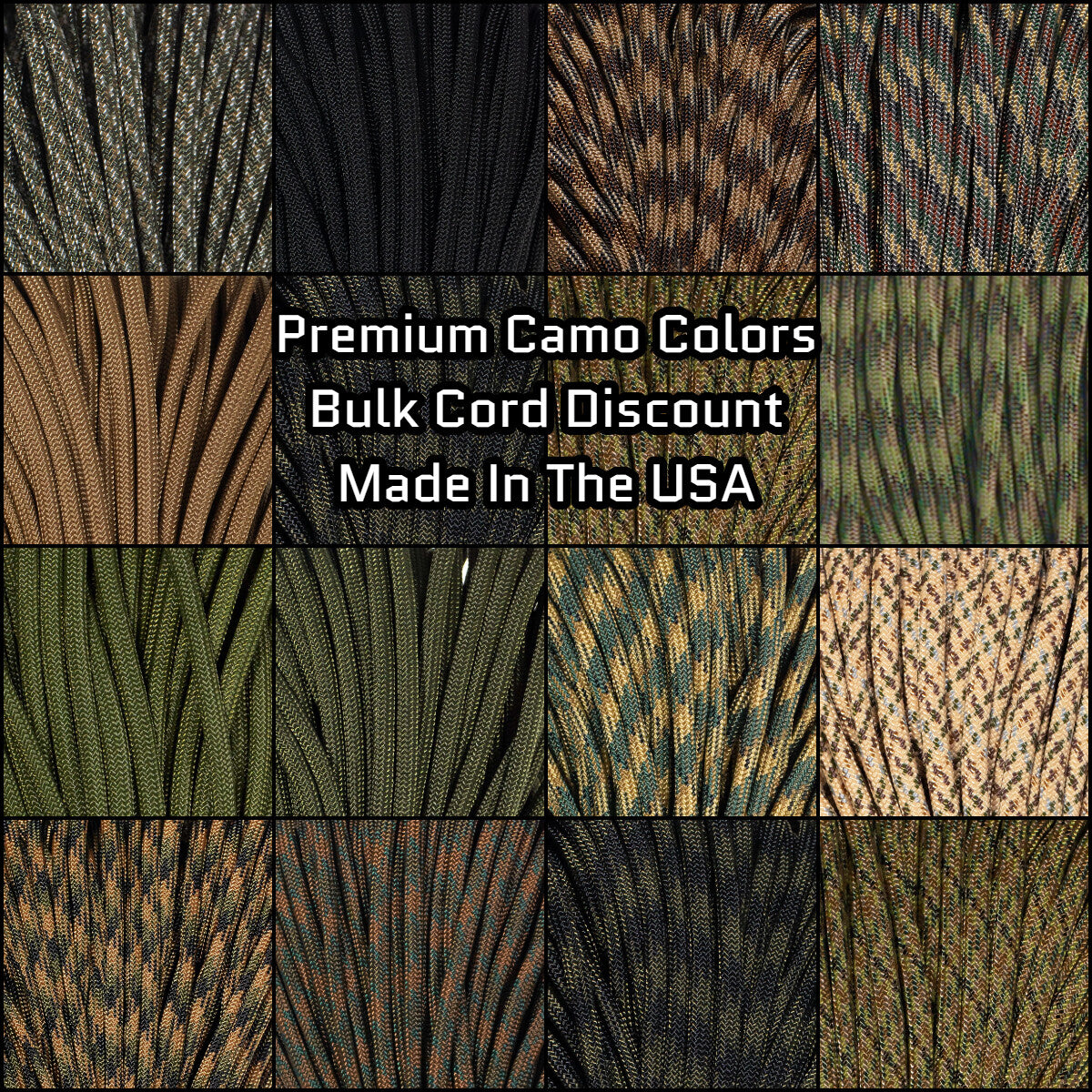 Paracord 550 Military-Grade Camo Paracord for Survival, Camping & DIY Projects