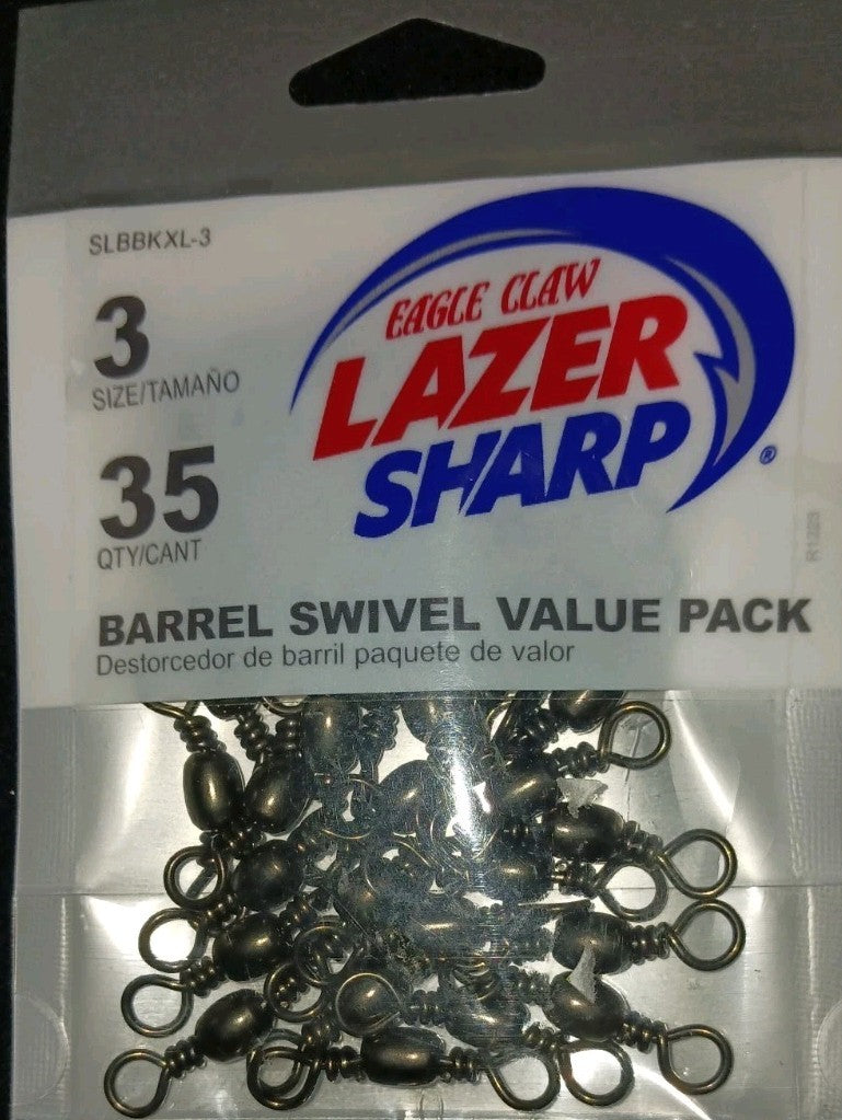 Lot of 169 Fishing Hooks and Swivels Set - Berkley & Eagle Claw Tackle Assortment