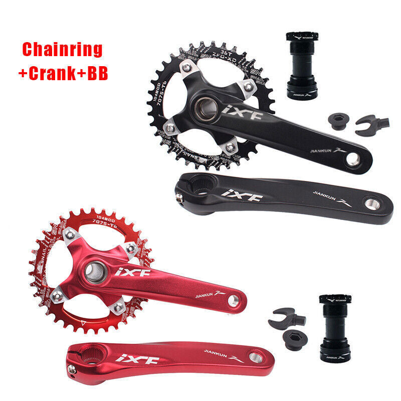 MTB & Road Bike Crankset 32-38T 170mm AL6061 Aluminum Chainring & Bottom Bracket