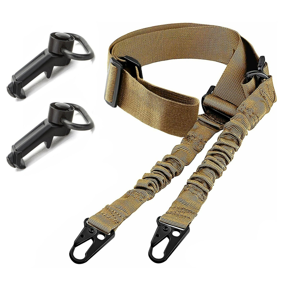 2 Point Rifle Sling with Quick-Detach QD Swivels & Mounts