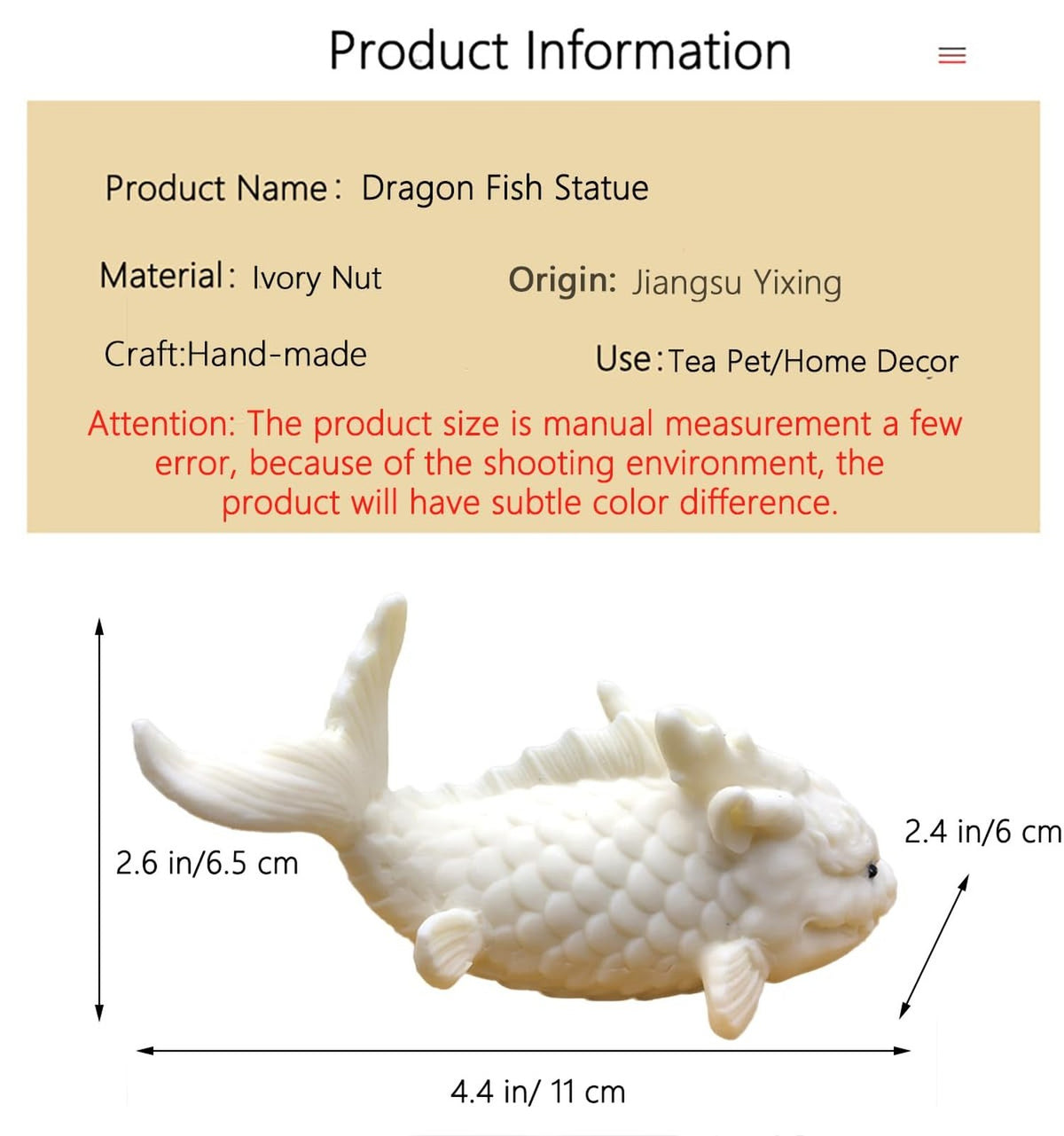 Handmade Ceramic Dragon Fish Tea Pet for Traditional Tea Ceremony Decor