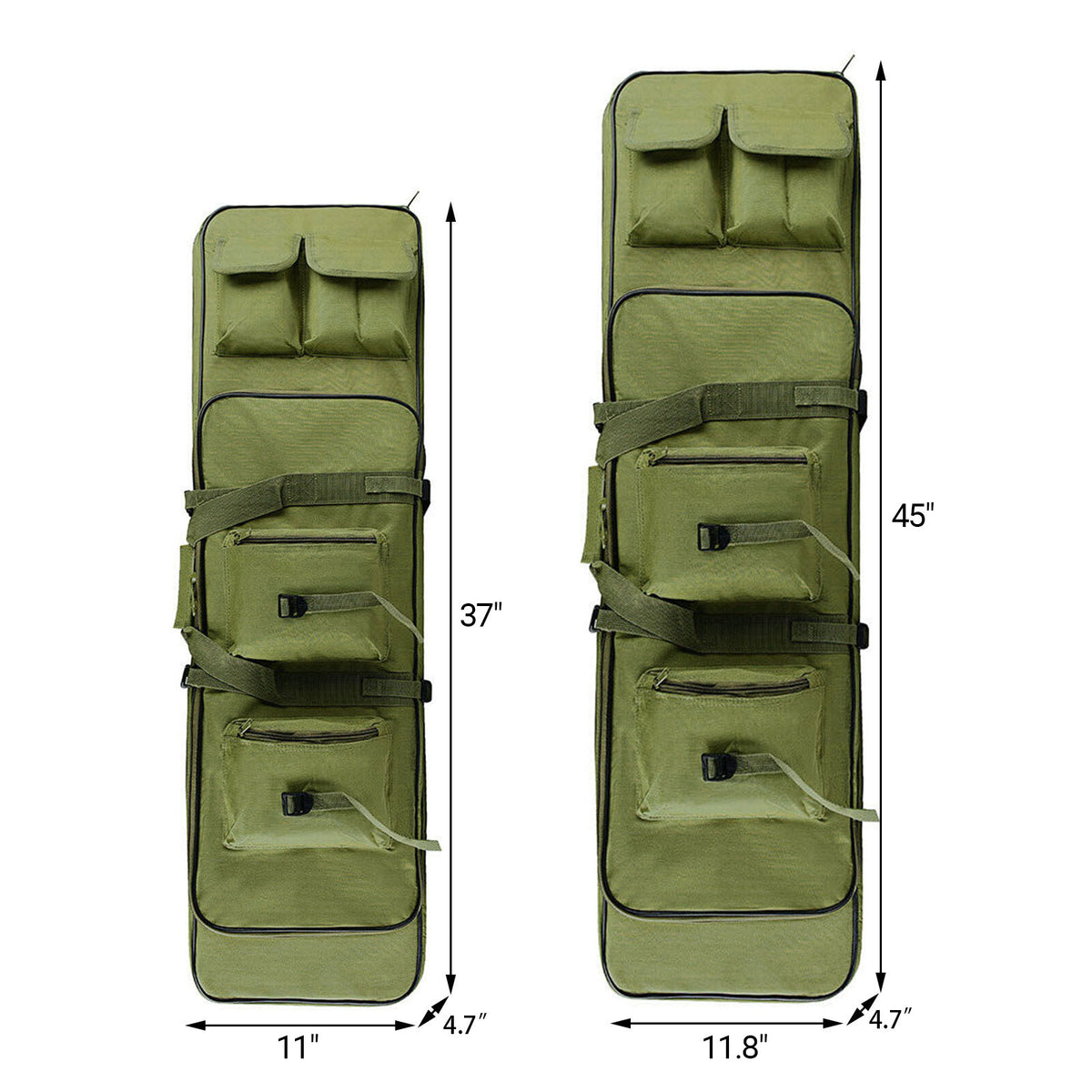 Tactical Rifle Bag with Multiple Compartments and Adjustable Straps