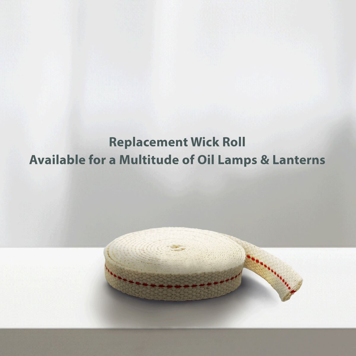 Cotton Wick for Oil Lamps - 1/2 Inch, 6 Feet, Paraffin & Kerosene Use