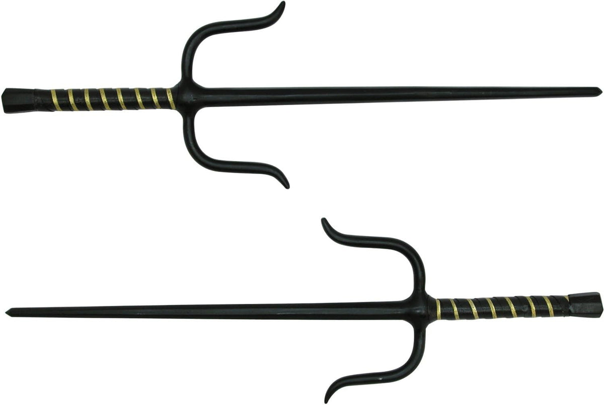 Martial Arts Training Sais with Stainless Steel Blades & Wrapped Handle - Practice Weapon