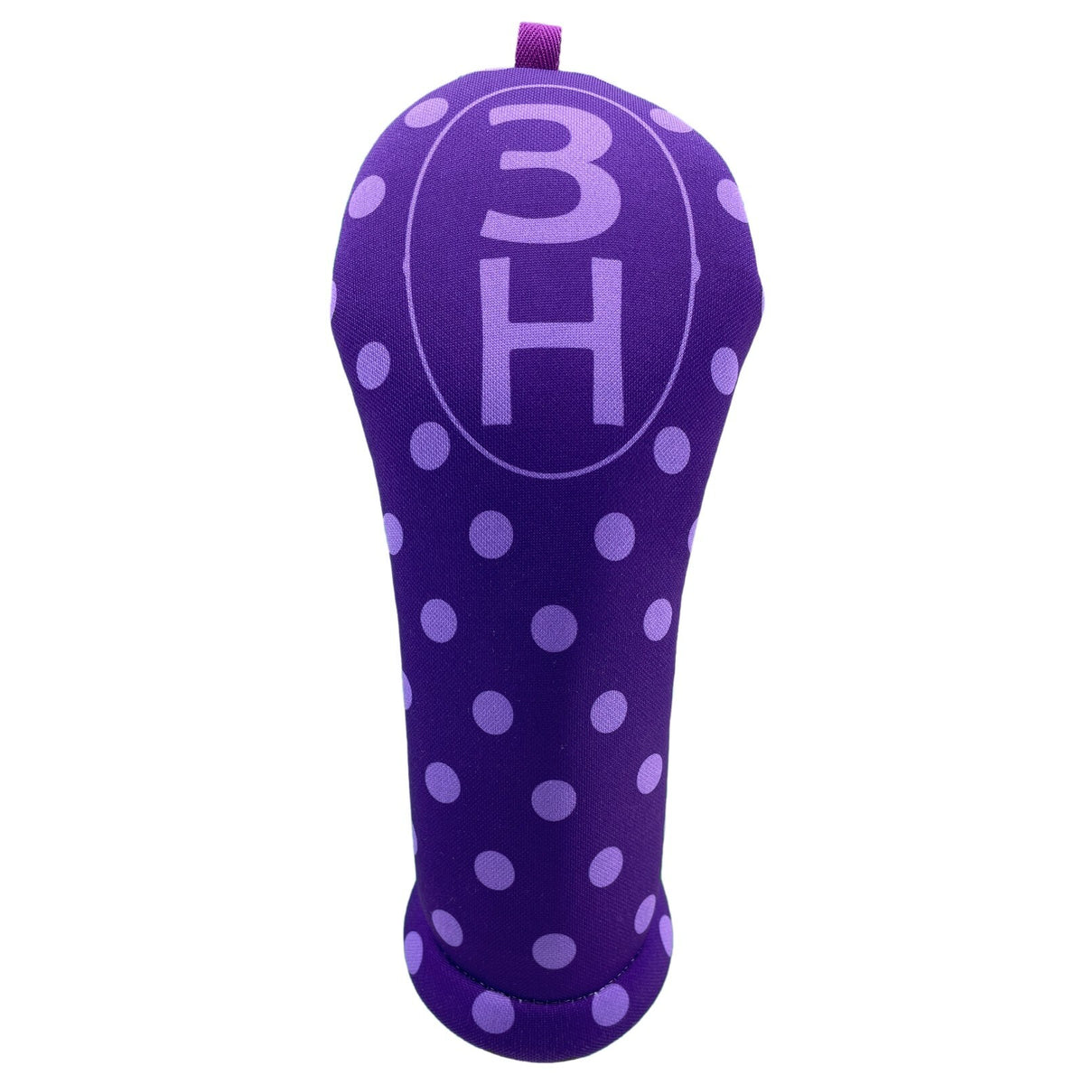 Women's Golf Club Headcover with Purple Polka Dots - Multiple Sizes & Clubs