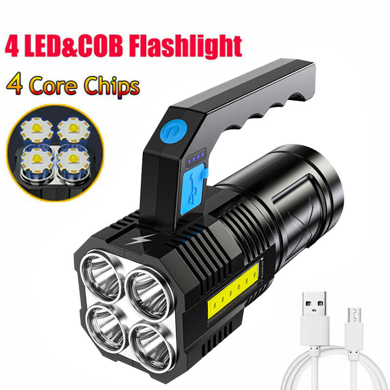 Super Bright 99000000LM LED Tactical Flashlight USB Rechargeable Handheld Torch