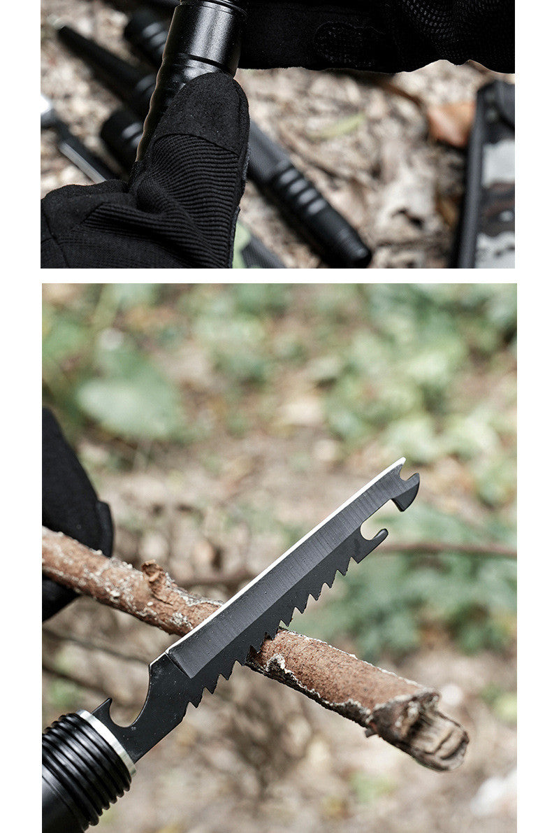 Adjustable Aluminum Trekking Pole with Multi-Tool & Safety Features