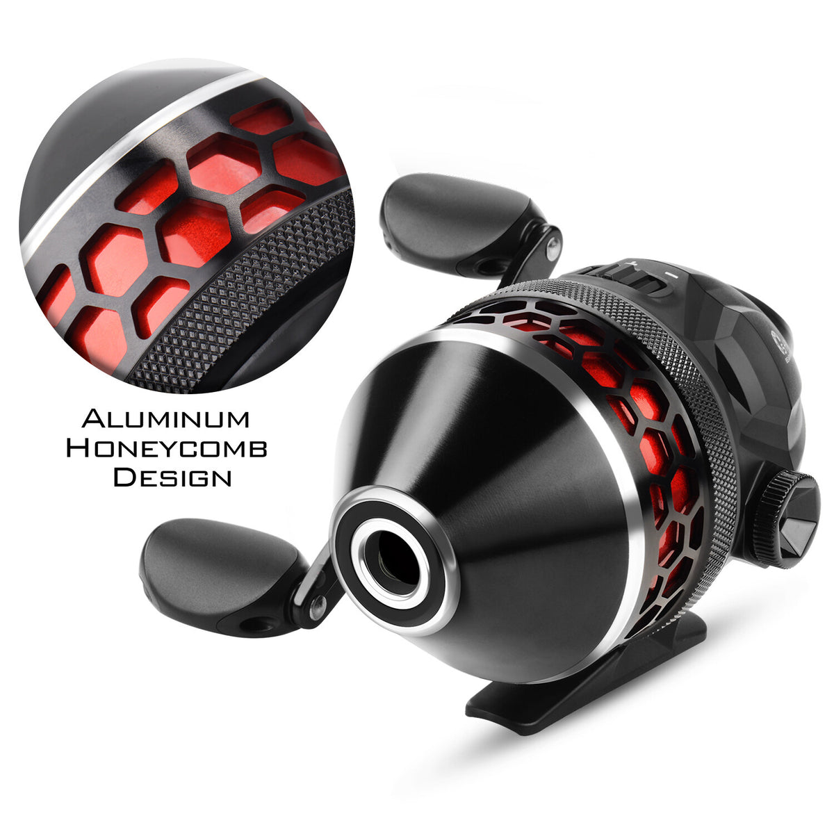 High Speed Spincast Fishing Reel with 10 LB Monofilament Line - Durable and Smooth