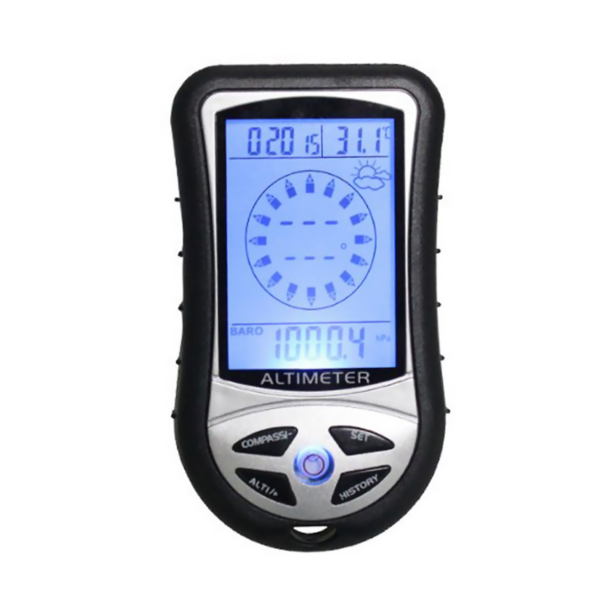 Digital Hiking Altimeter Compass Barometer Thermometer Watch 8-in-1 Outdoor Tool