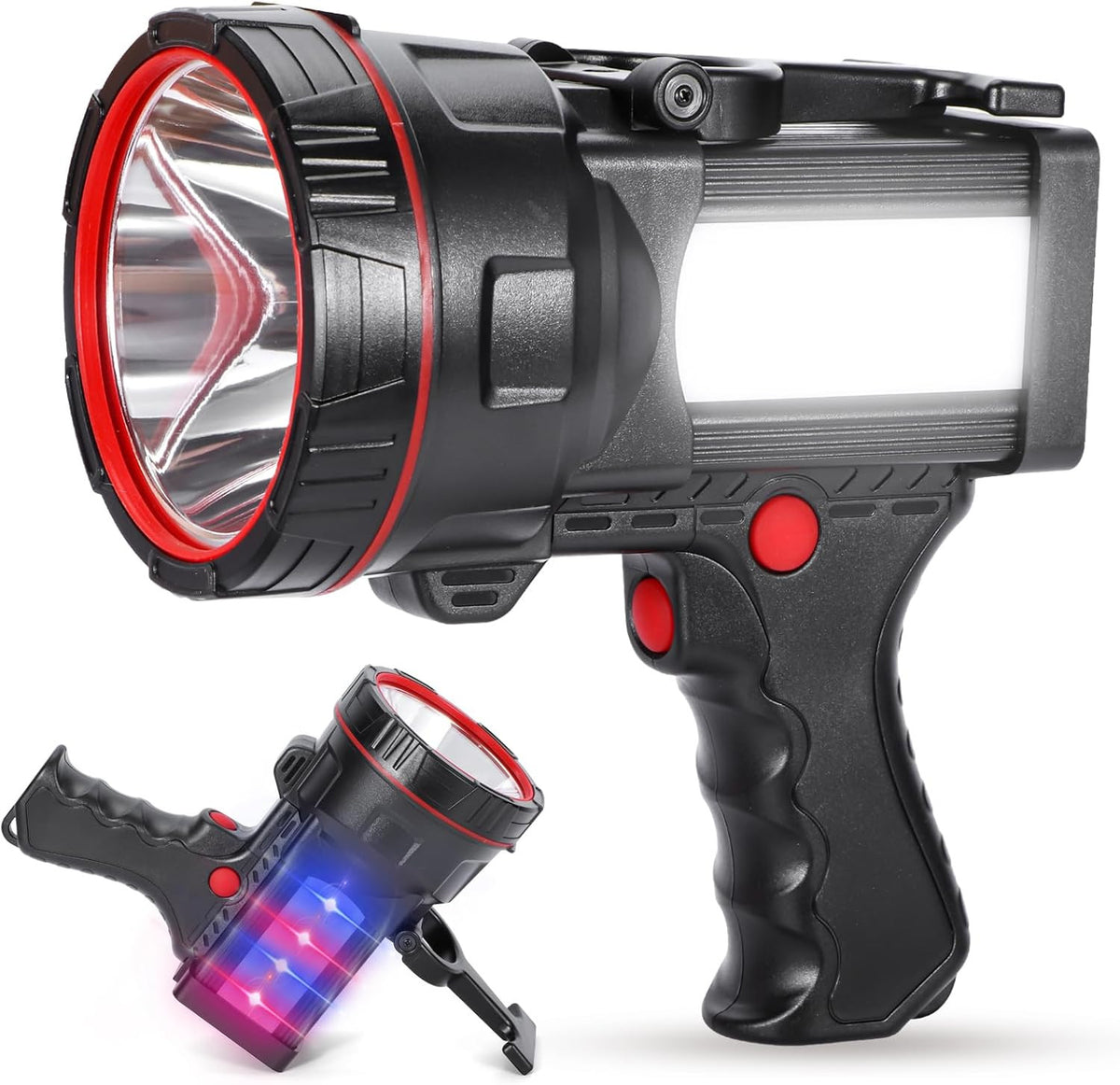 Rechargeable Handheld LED Spotlight Flashlight with Power Bank Function