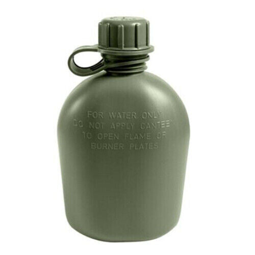 US Military 1 Quart OD Green Plastic Canteen BPA Free Made in USA