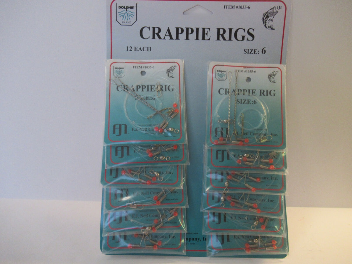 Crappie Panfish Fishing Rig Set - High Low Dropper Rigs for Freshwater Fish