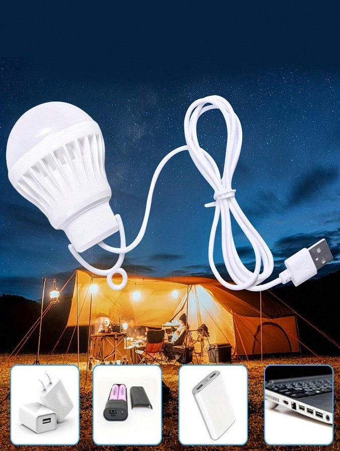 Portable LED Camping Lantern with USB Power - Compact Reading & Outdoor Light