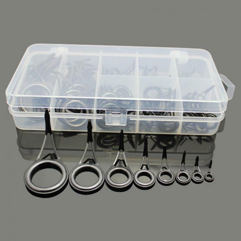 75PCS Fishing Rod Guide Tips Set - Ceramic & Steel Line Repair Kit