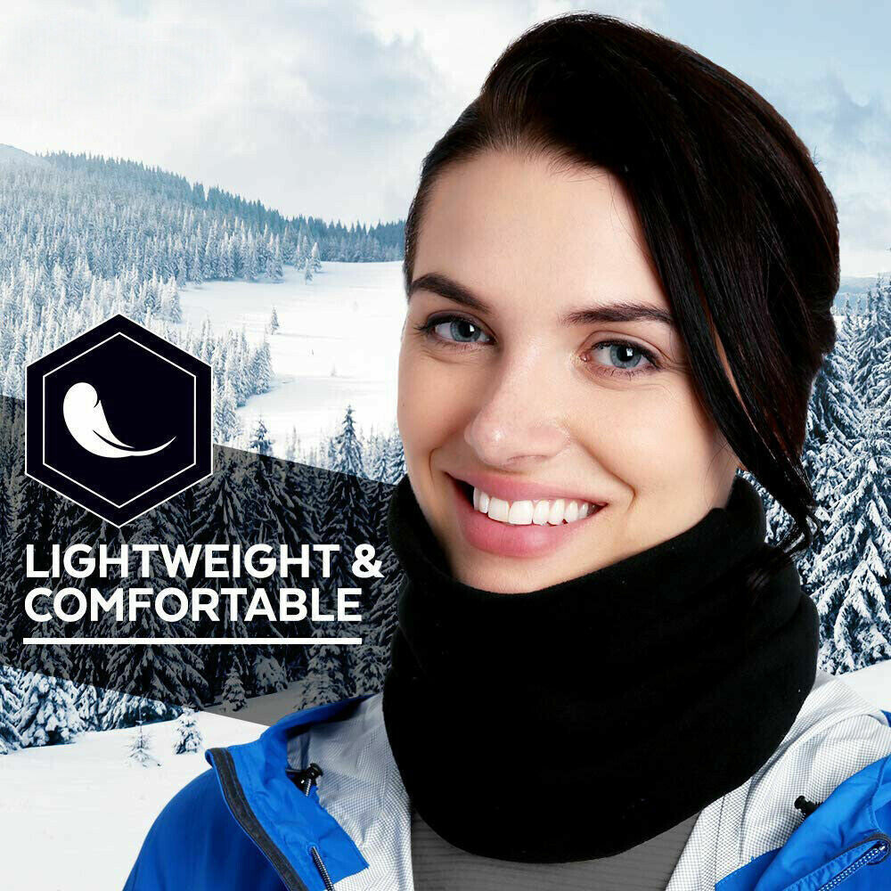 Unisex Winter Fleece Neck Gaiter Bandana Face Mask for Men Women
