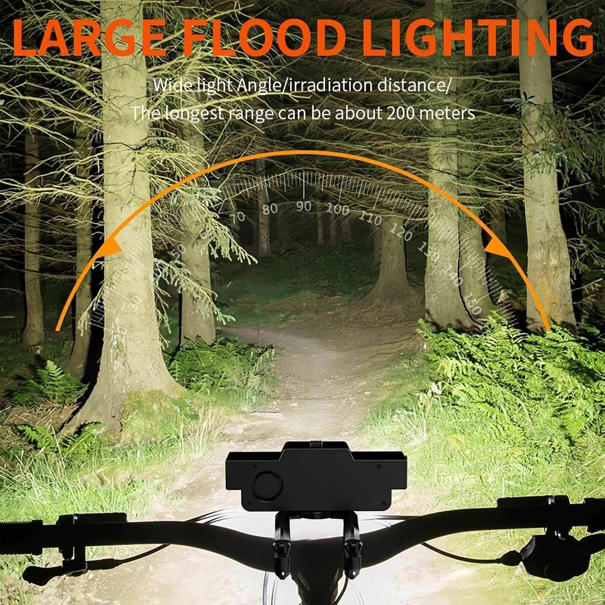 Rechargeable LED Bicycle Headlight with USB Fast Charge & 130dB Horn Waterproof