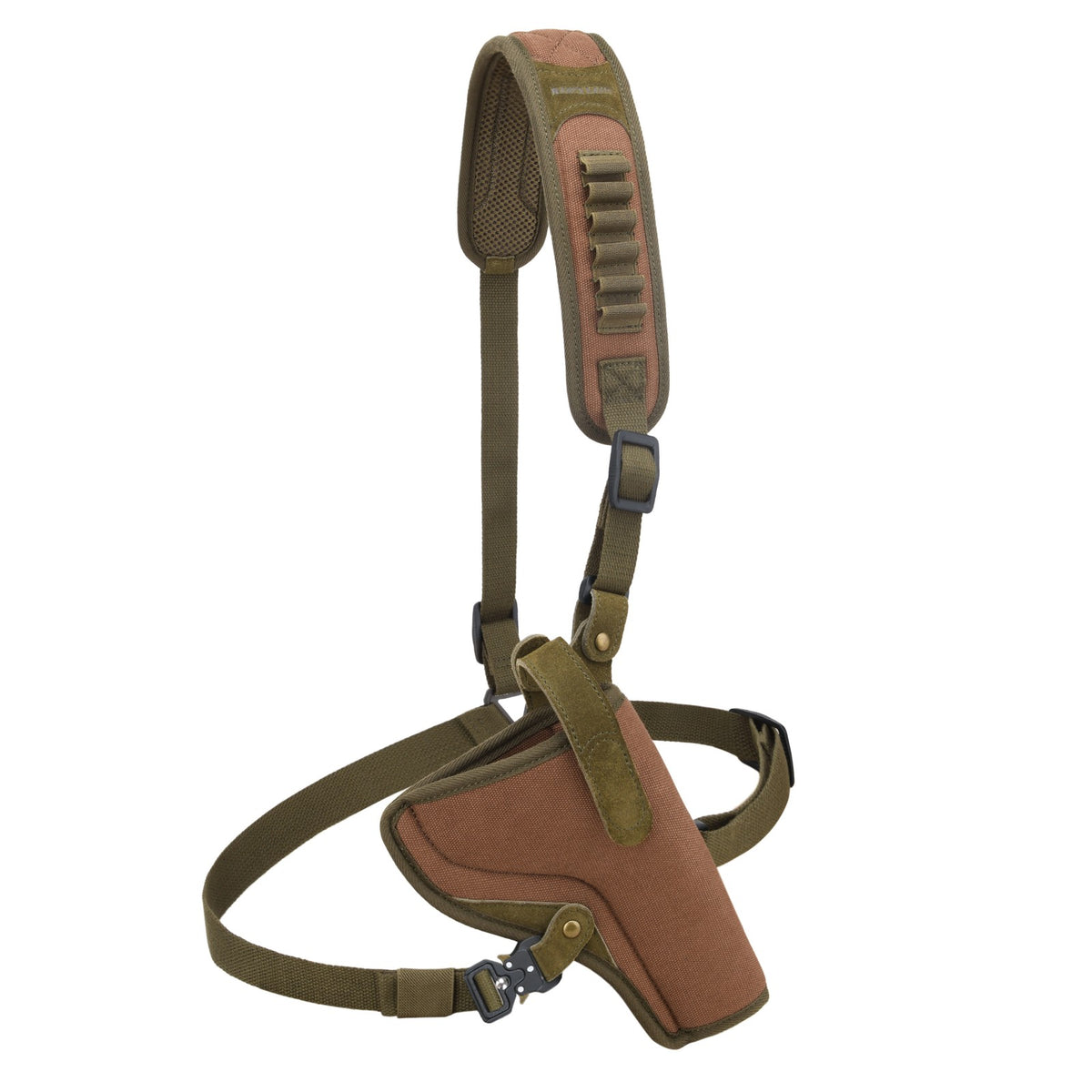 Canvas Gun Holster with 6 Shell Slots for Revolvers Up to 6" - Chest Carry