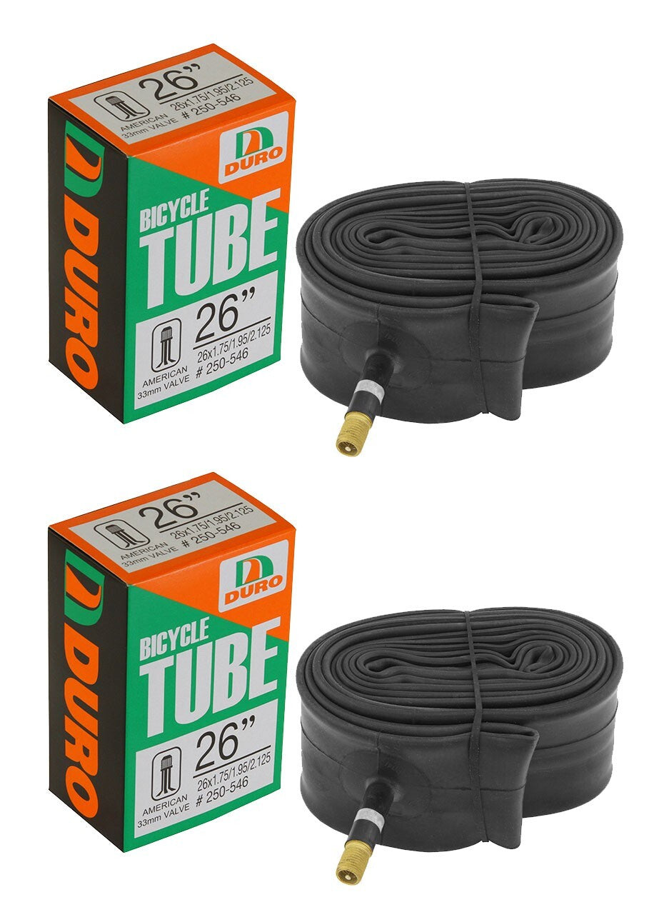 26-Inch Bicycle Inner Tube with Schrader Valve - Fits 1.75-2.125 Inch Tires