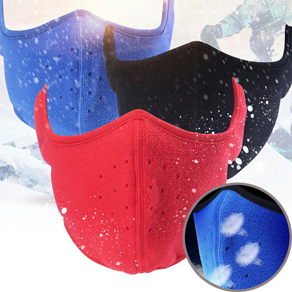 Winter Fleece Half Face Mask Windproof Ski Motorcycle Balaclava Ear Warmer