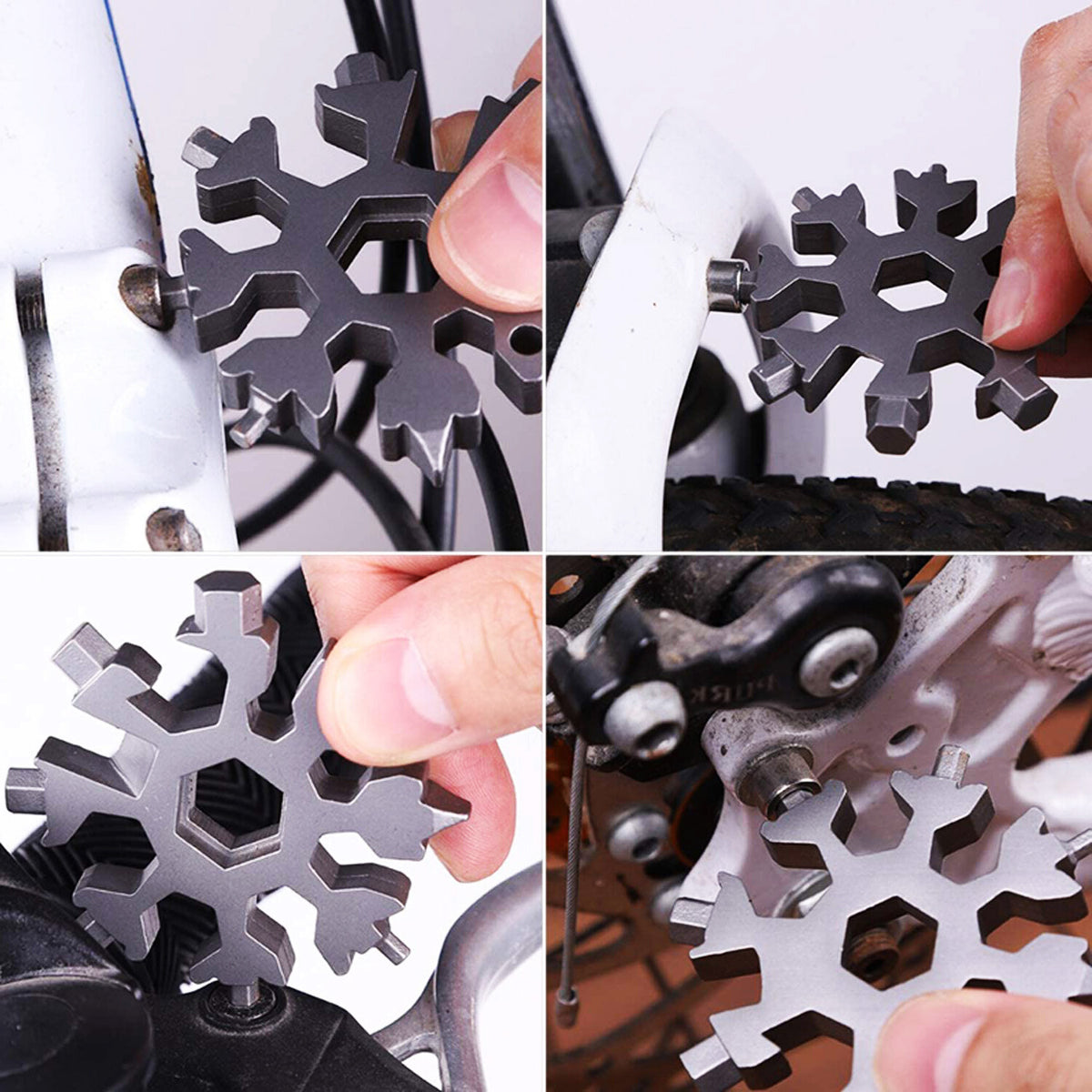Multifunction Snowflake Multi-Tool Set - 18-in-1 Carbon Steel Screwdriver Opener